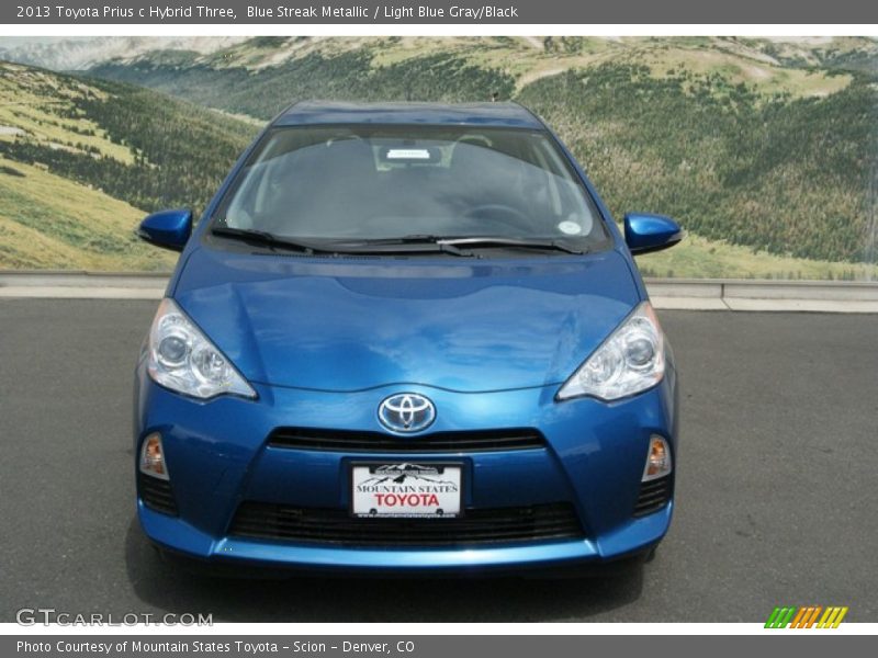 Blue Streak Metallic / Light Blue Gray/Black 2013 Toyota Prius c Hybrid Three