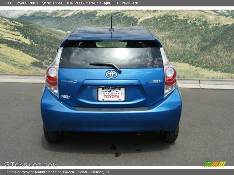 Blue Streak Metallic / Light Blue Gray/Black 2013 Toyota Prius c Hybrid Three