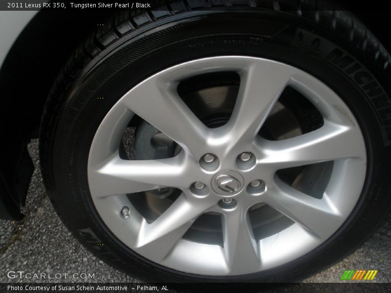 Tungsten Silver Pearl / Black 2011 Lexus RX 350