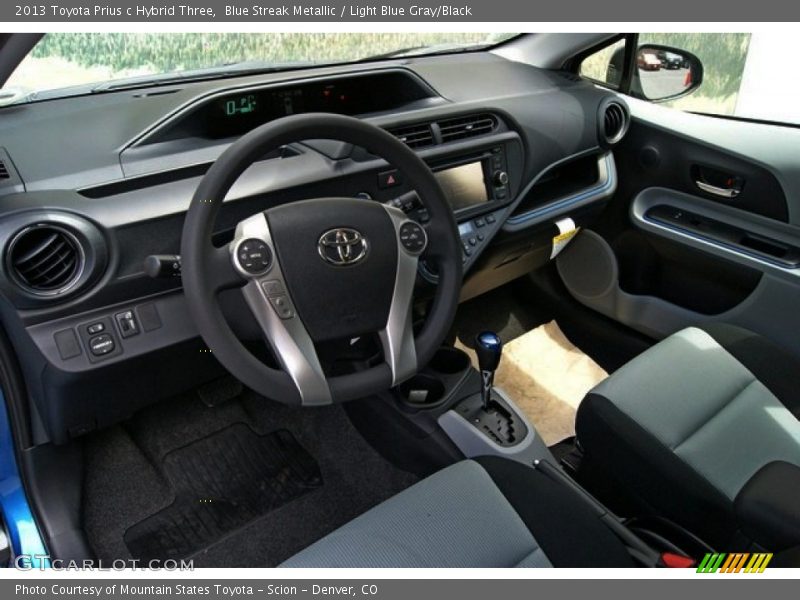 Blue Streak Metallic / Light Blue Gray/Black 2013 Toyota Prius c Hybrid Three