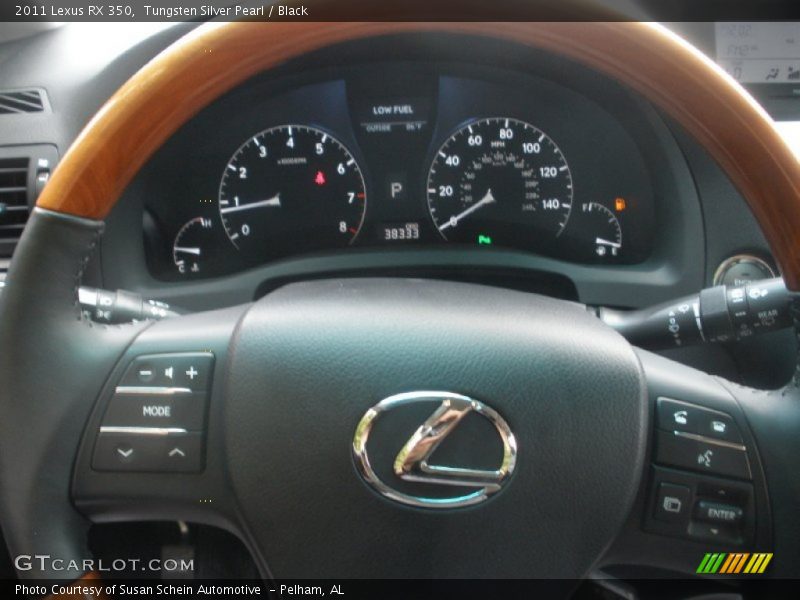 Tungsten Silver Pearl / Black 2011 Lexus RX 350