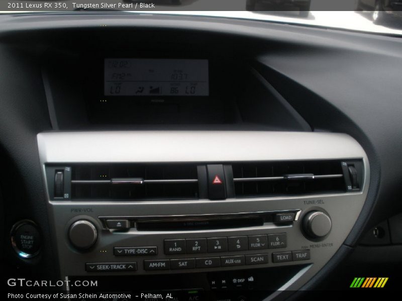 Tungsten Silver Pearl / Black 2011 Lexus RX 350