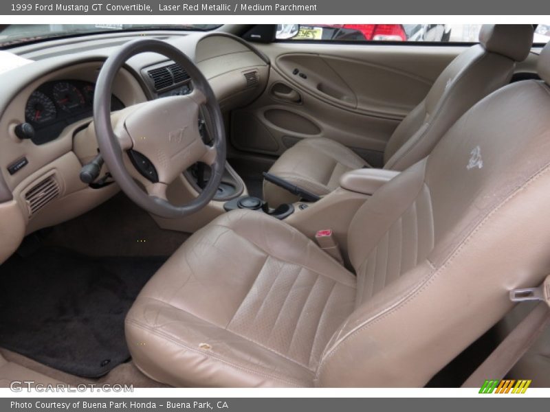 Laser Red Metallic / Medium Parchment 1999 Ford Mustang GT Convertible