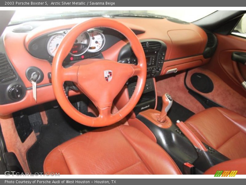 Arctic Silver Metallic / Savanna Beige 2003 Porsche Boxster S