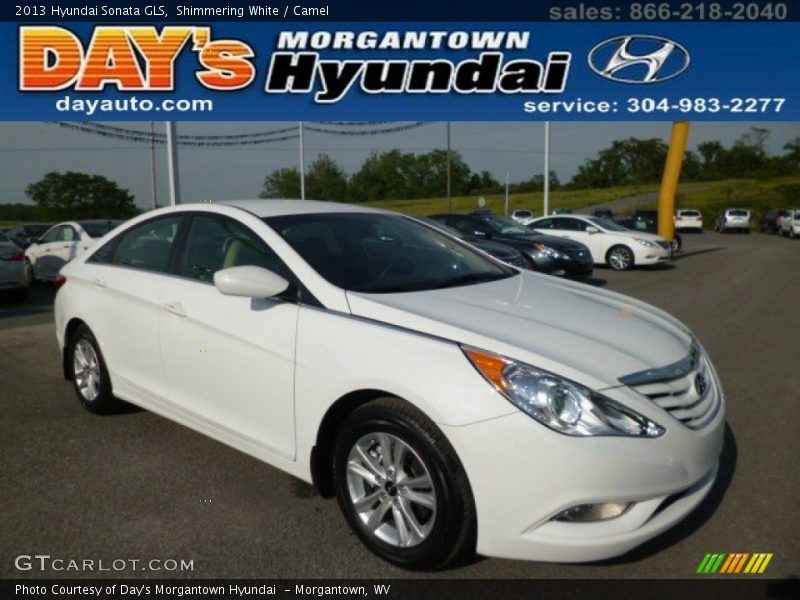 Shimmering White / Camel 2013 Hyundai Sonata GLS