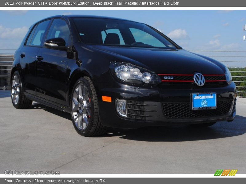 Deep Black Pearl Metallic / Interlagos Plaid Cloth 2013 Volkswagen GTI 4 Door Wolfsburg Edition