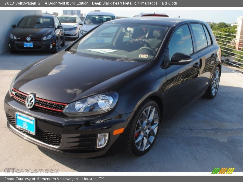 Deep Black Pearl Metallic / Interlagos Plaid Cloth 2013 Volkswagen GTI 4 Door Wolfsburg Edition