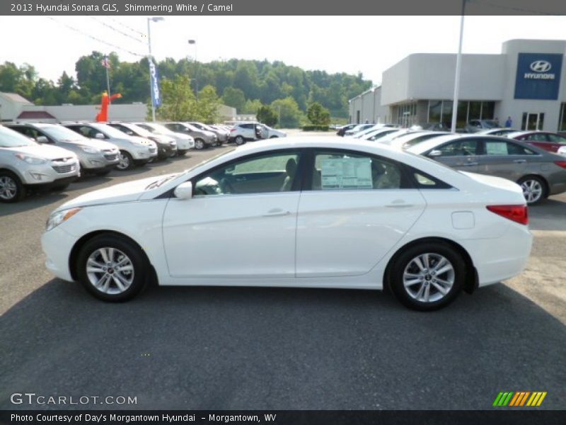 Shimmering White / Camel 2013 Hyundai Sonata GLS