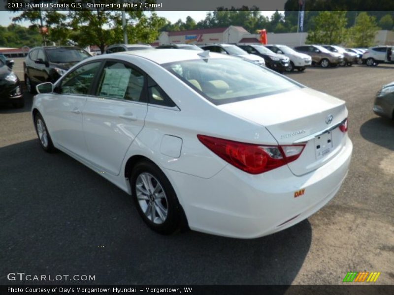 Shimmering White / Camel 2013 Hyundai Sonata GLS