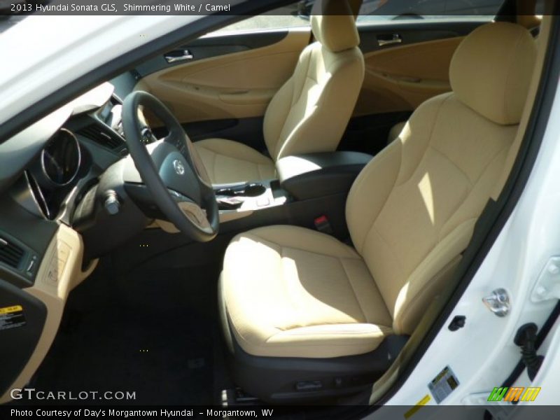 Shimmering White / Camel 2013 Hyundai Sonata GLS