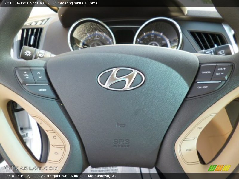 Shimmering White / Camel 2013 Hyundai Sonata GLS