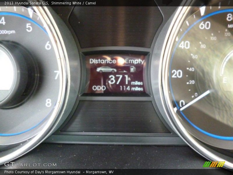 Shimmering White / Camel 2013 Hyundai Sonata GLS