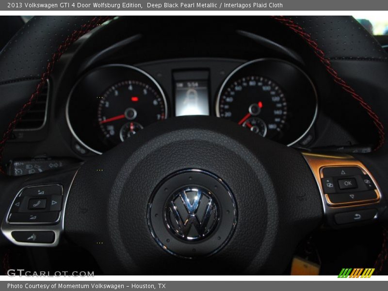 Deep Black Pearl Metallic / Interlagos Plaid Cloth 2013 Volkswagen GTI 4 Door Wolfsburg Edition