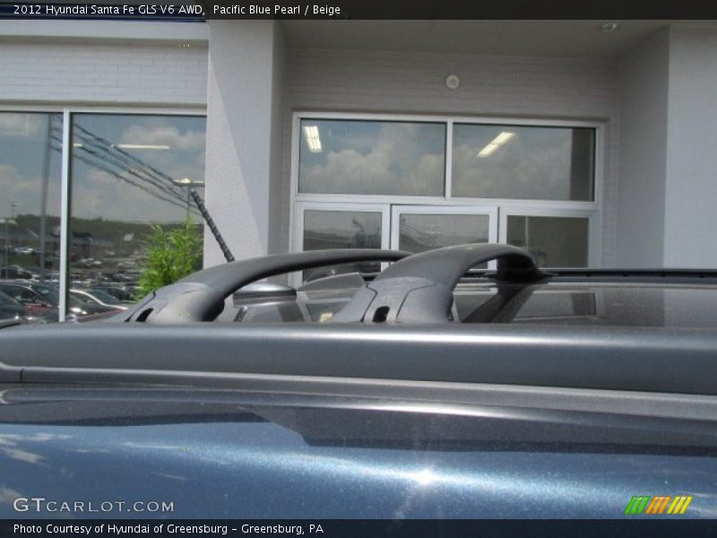 Pacific Blue Pearl / Beige 2012 Hyundai Santa Fe GLS V6 AWD