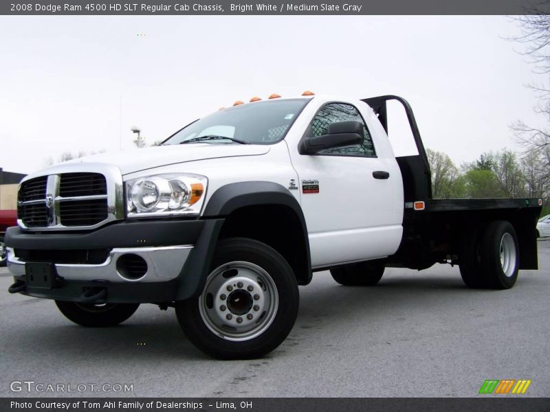 Bright White / Medium Slate Gray 2008 Dodge Ram 4500 HD SLT Regular Cab Chassis