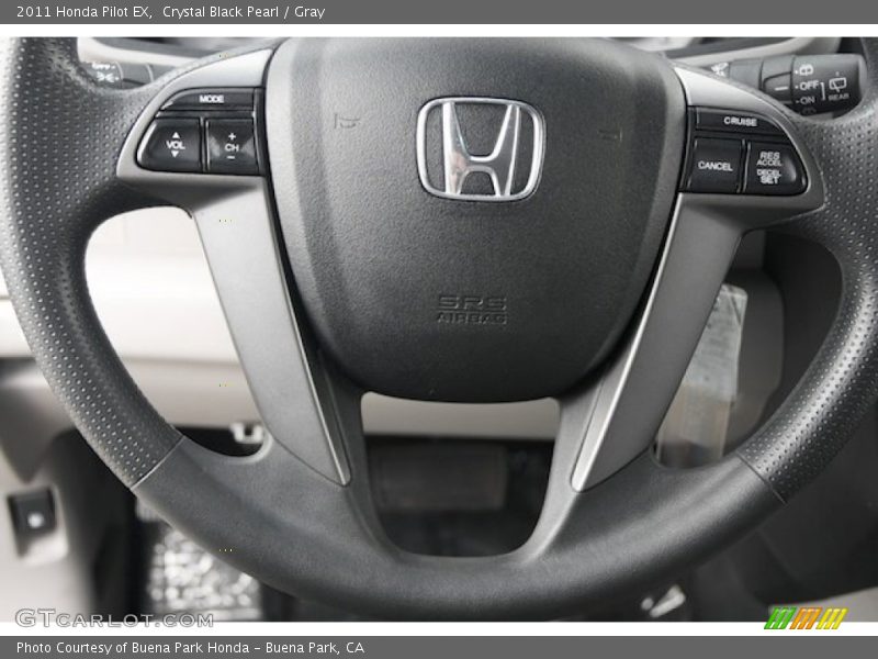Crystal Black Pearl / Gray 2011 Honda Pilot EX