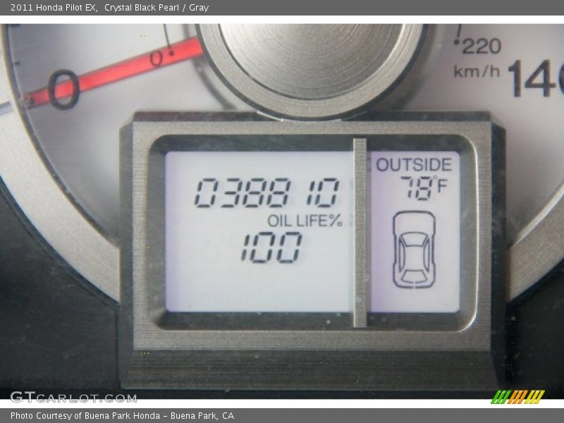 Crystal Black Pearl / Gray 2011 Honda Pilot EX