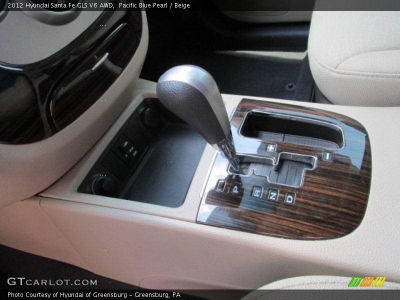 Pacific Blue Pearl / Beige 2012 Hyundai Santa Fe GLS V6 AWD