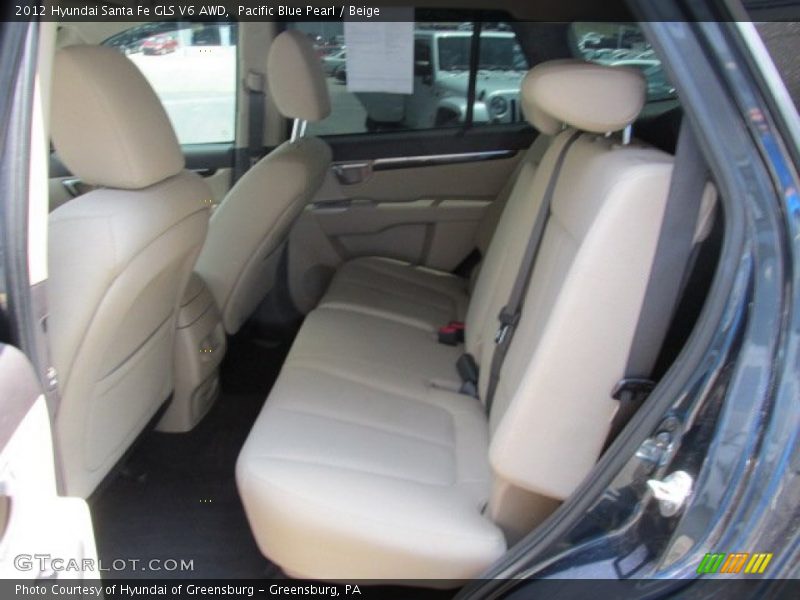 Pacific Blue Pearl / Beige 2012 Hyundai Santa Fe GLS V6 AWD
