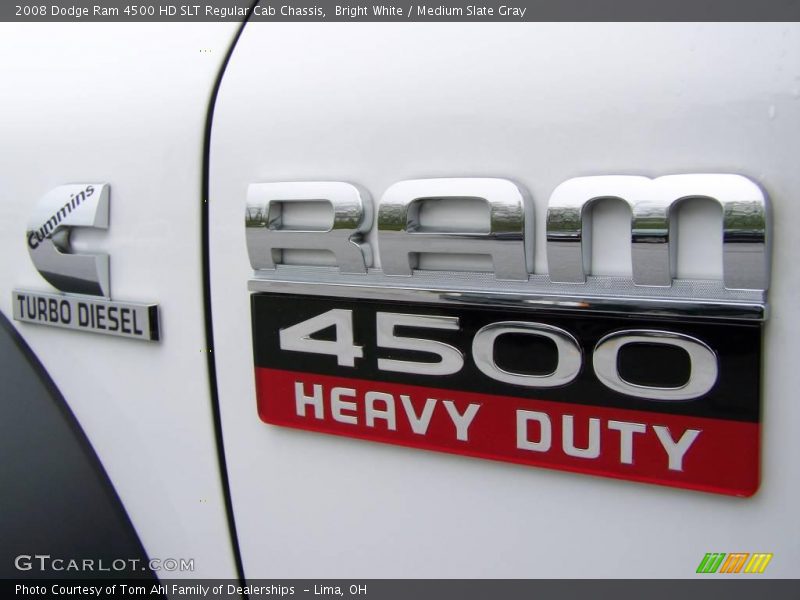 Bright White / Medium Slate Gray 2008 Dodge Ram 4500 HD SLT Regular Cab Chassis