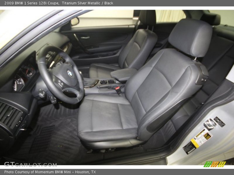 Titanium Silver Metallic / Black 2009 BMW 1 Series 128i Coupe