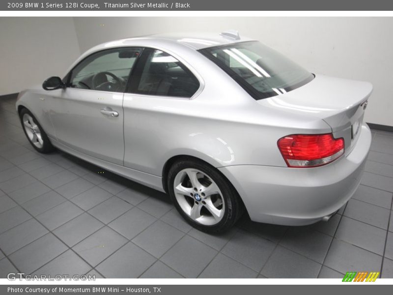 Titanium Silver Metallic / Black 2009 BMW 1 Series 128i Coupe