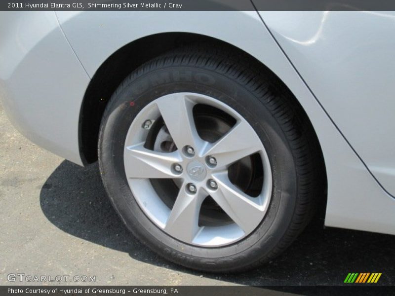 Shimmering Silver Metallic / Gray 2011 Hyundai Elantra GLS