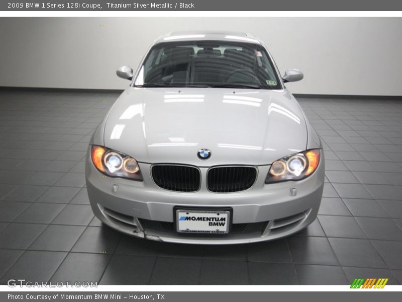 Titanium Silver Metallic / Black 2009 BMW 1 Series 128i Coupe