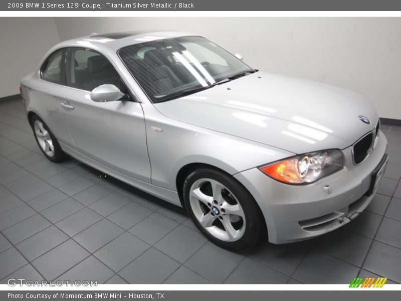 Titanium Silver Metallic / Black 2009 BMW 1 Series 128i Coupe