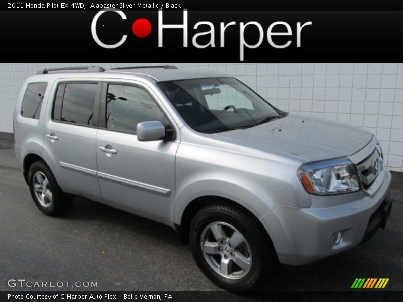 Alabaster Silver Metallic / Black 2011 Honda Pilot EX 4WD