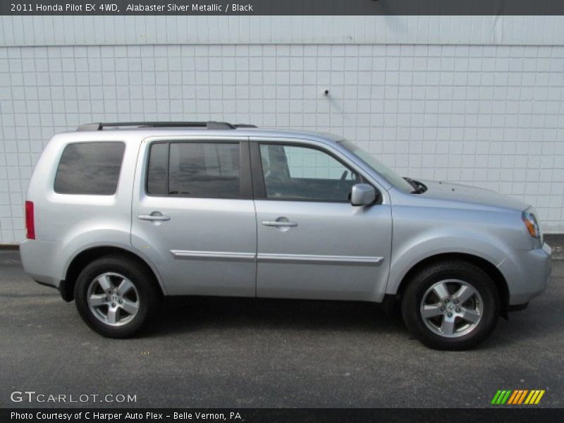 Alabaster Silver Metallic / Black 2011 Honda Pilot EX 4WD