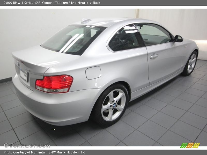 Titanium Silver Metallic / Black 2009 BMW 1 Series 128i Coupe