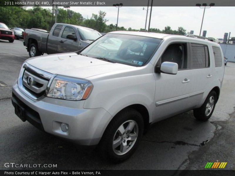 Alabaster Silver Metallic / Black 2011 Honda Pilot EX 4WD