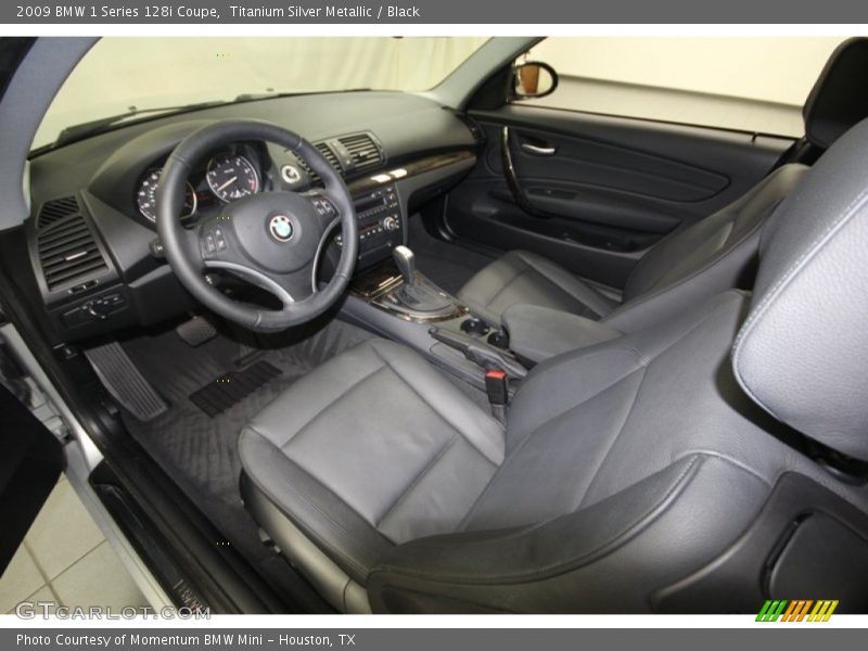 Titanium Silver Metallic / Black 2009 BMW 1 Series 128i Coupe