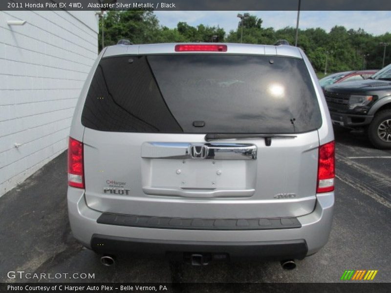 Alabaster Silver Metallic / Black 2011 Honda Pilot EX 4WD