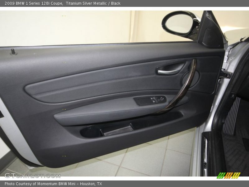 Titanium Silver Metallic / Black 2009 BMW 1 Series 128i Coupe