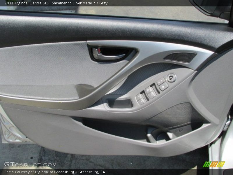 Shimmering Silver Metallic / Gray 2011 Hyundai Elantra GLS