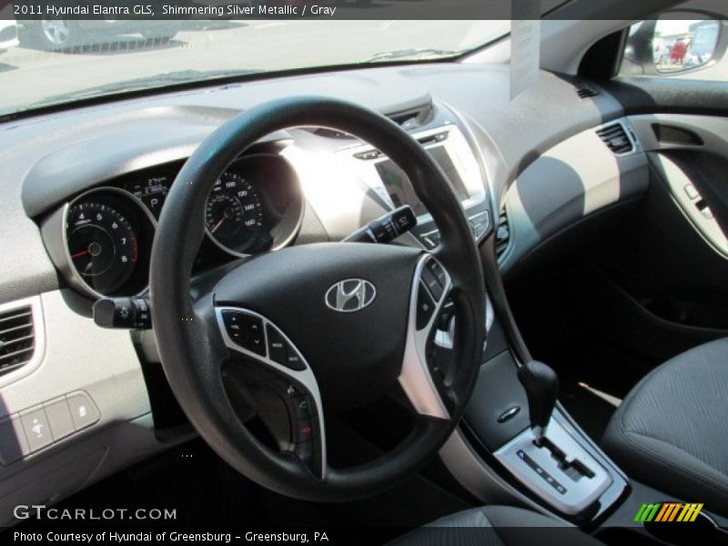 Shimmering Silver Metallic / Gray 2011 Hyundai Elantra GLS