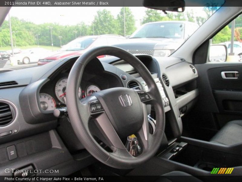 Alabaster Silver Metallic / Black 2011 Honda Pilot EX 4WD