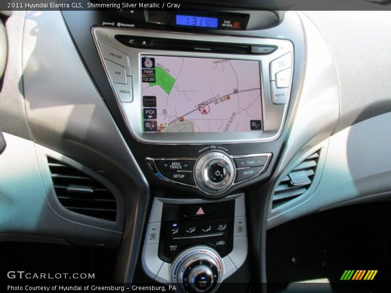 Shimmering Silver Metallic / Gray 2011 Hyundai Elantra GLS