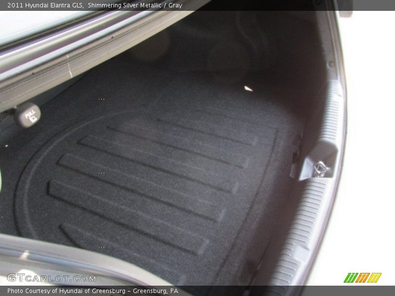 Shimmering Silver Metallic / Gray 2011 Hyundai Elantra GLS