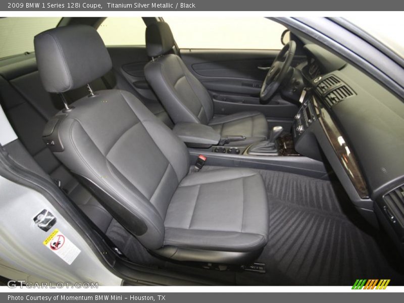 Titanium Silver Metallic / Black 2009 BMW 1 Series 128i Coupe