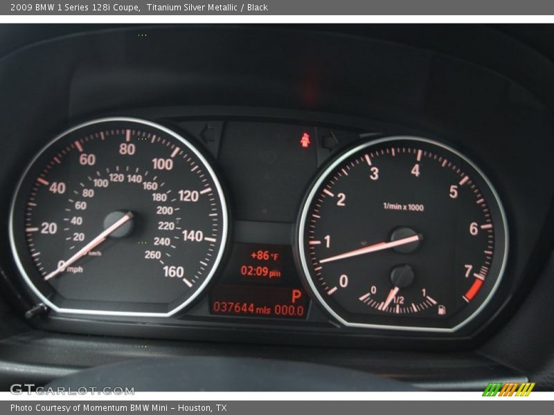 Titanium Silver Metallic / Black 2009 BMW 1 Series 128i Coupe