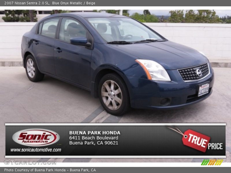 Blue Onyx Metallic / Beige 2007 Nissan Sentra 2.0 SL