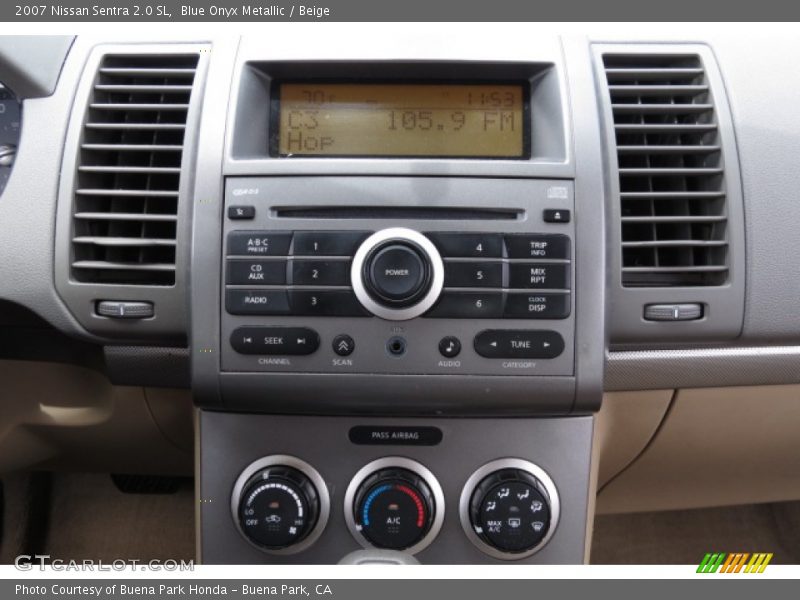 Blue Onyx Metallic / Beige 2007 Nissan Sentra 2.0 SL