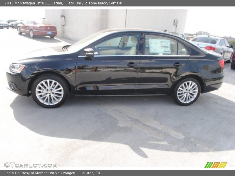 Black Uni / 2 Tone Black/Cornsilk 2013 Volkswagen Jetta SEL Sedan