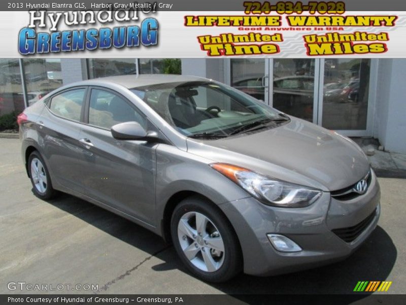 Harbor Gray Metallic / Gray 2013 Hyundai Elantra GLS
