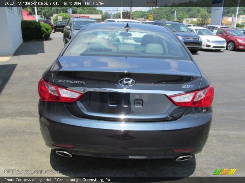 Pacific Blue Pearl / Gray 2013 Hyundai Sonata SE 2.0T