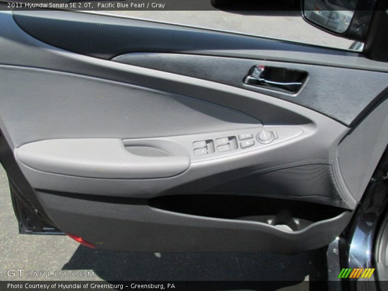 Pacific Blue Pearl / Gray 2013 Hyundai Sonata SE 2.0T