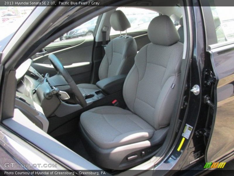 Pacific Blue Pearl / Gray 2013 Hyundai Sonata SE 2.0T